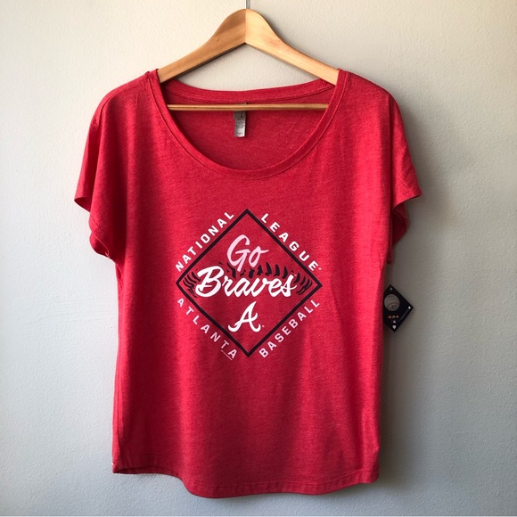 Atlanta Braves Women’s Authentic MLB Short Sleeve Logo Tee - Picture 2 of 11